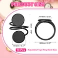 thumbnail image 2 of 10 Pcs Ring Blank, Adjustable Finger Ring Blank Base Fit 12mm Round for Jewelry Making, Black, 2 of 7