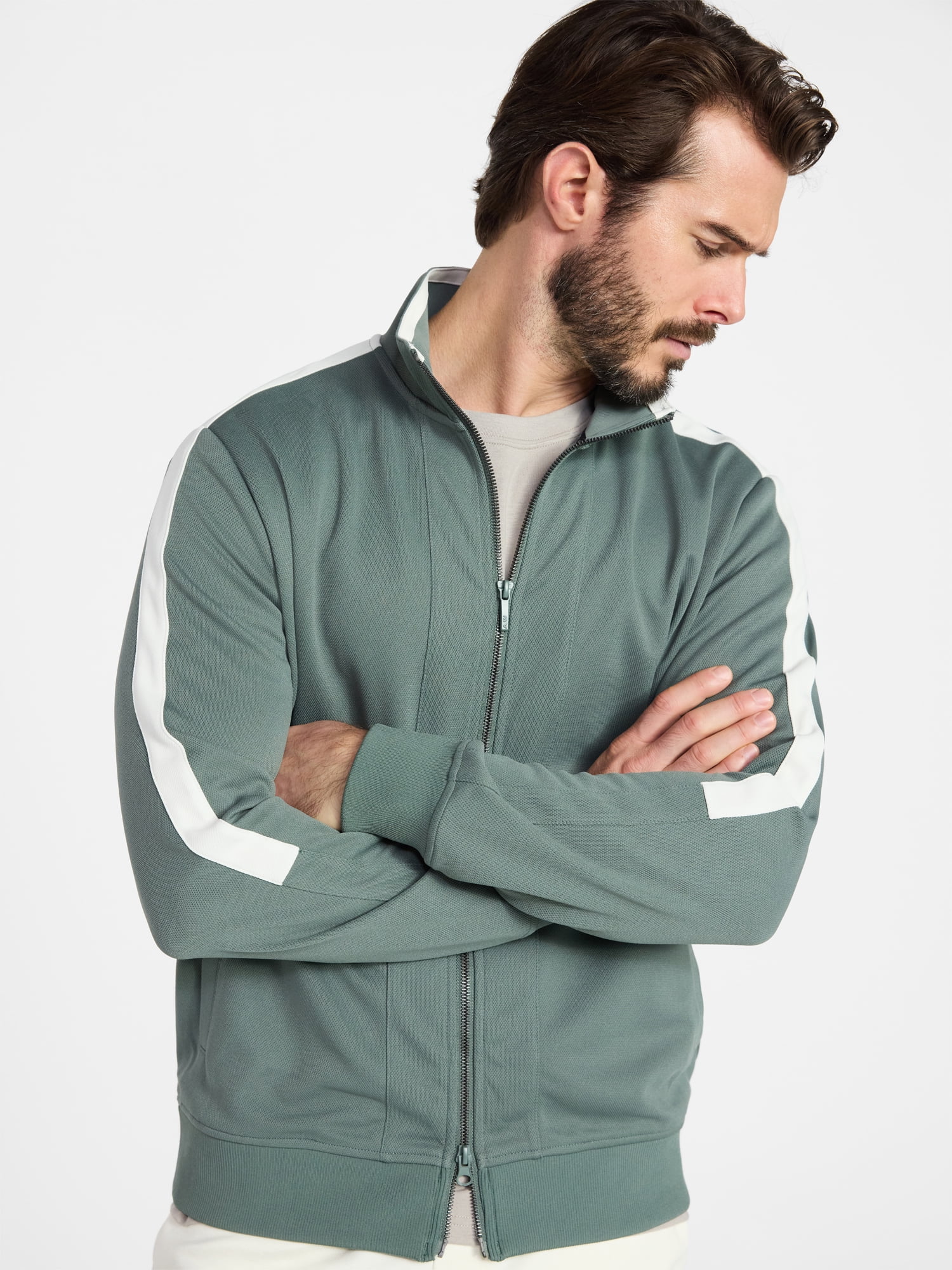 Athletic Works Men's and Big Men's Tricot Track Jacket, Sizes S-3XLT