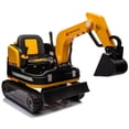 thumbnail image 5 of 2 IN 1 12V12AH Powered Kids Ride on Excavator Bulldozer 360°Electric Traxcavator 3-Speed w/Music,Toolbox,Remote Control(Yellow), 5 of 24