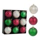 thumbnail image 2 of 9 adornos navideños con purpurina de 3 pulgadas para aniversario, para interiores y exteriores. Rojo plateado verde, 2 of 9
