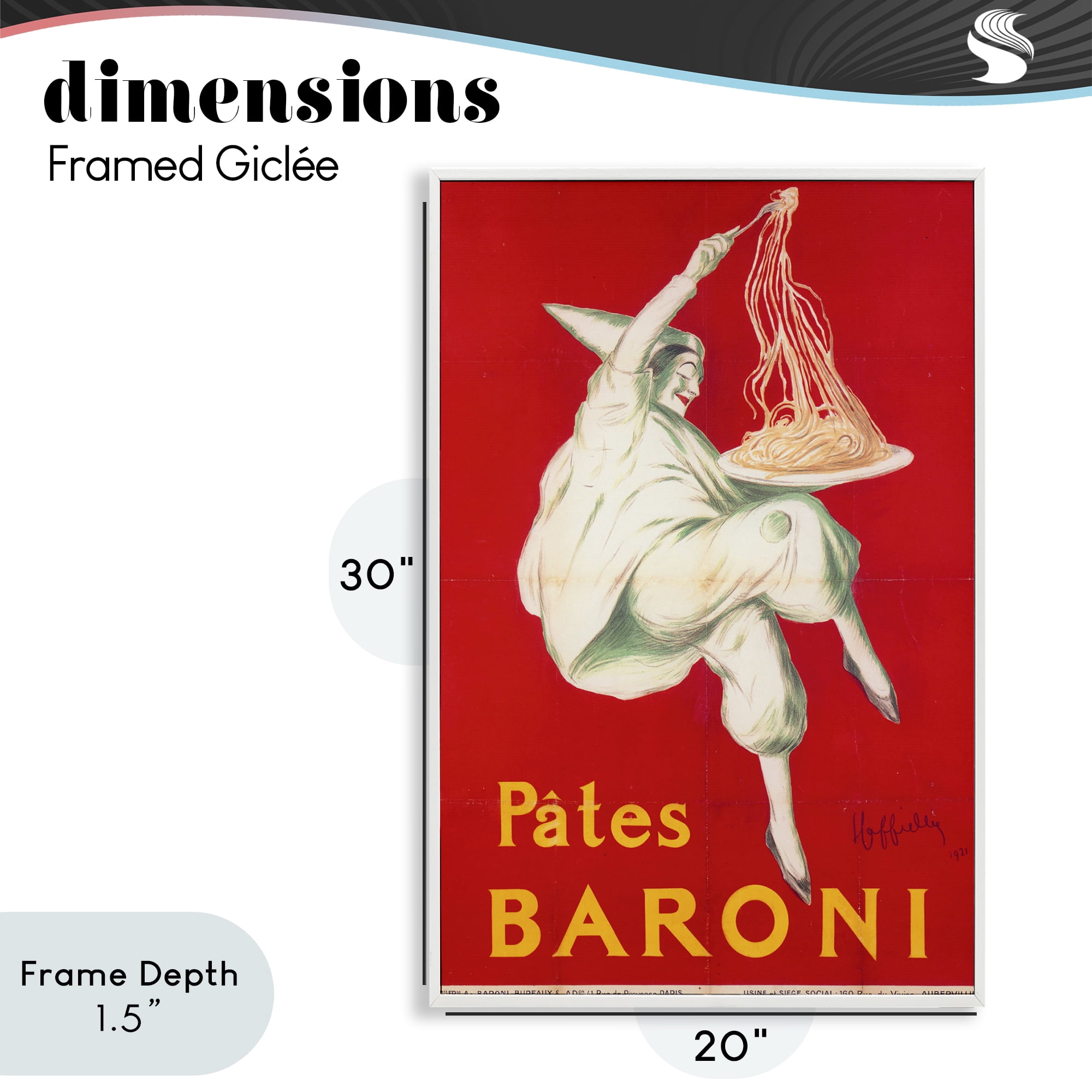 Stupell Industries Pates Baroni Advertisement White Framed Giclee Art, design by Vintage Hustle