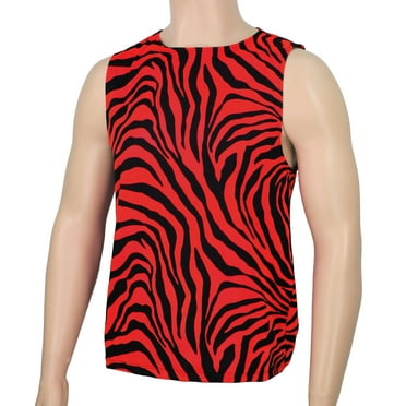 Red Zebra Print Tank Men's Small