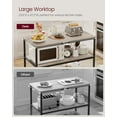 thumbnail image 4 of VASAGLE Kitchen Island with 3 Shelves, 47.2 Inches Kitchen Shelf with Large Worktop, Stable Steel Structure, Industrial, Easy to Assemble, Greige and Black, 4 of 6