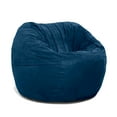 thumbnail image 3 of Jaxx Saxx 3 Foot Round Bean Bag w/ Removable Cover, Navy, 3 of 5
