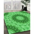 thumbnail image 2 of Ahgly Company Indoor Rectangle Patterned Neon Green Area Rugs, 8' x 10', 2 of 6