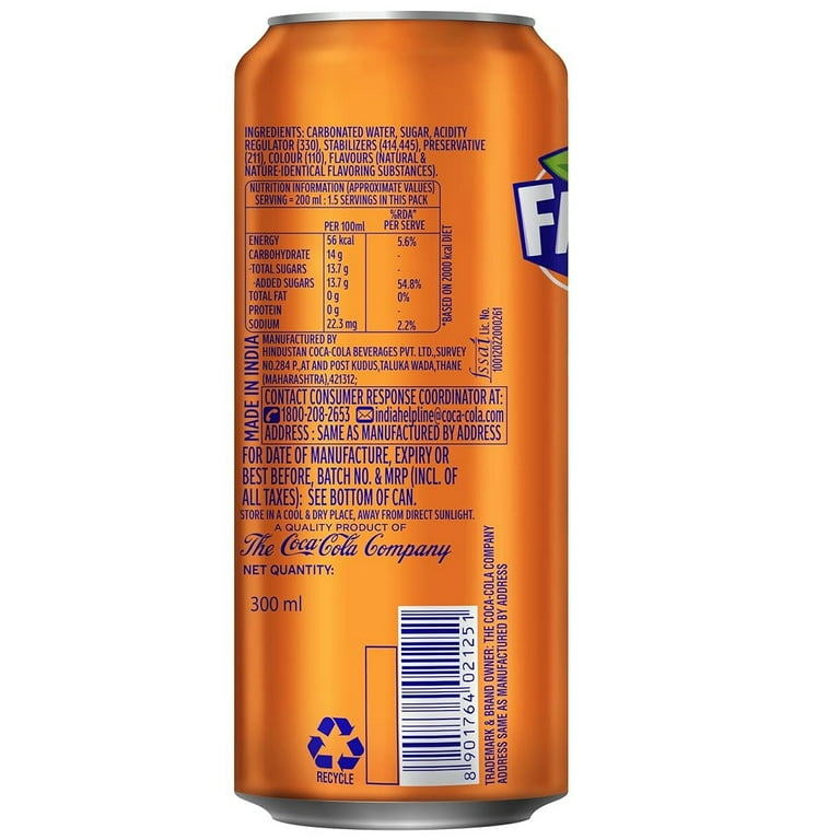Fanta Orange Soft Drink Can 330ml (Pack of 6) - Walmart.com