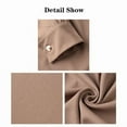 thumbnail image 6 of UVN Womens Shacket Jacket Waffle Shirts Long Sleeve Button Down Boyfriend Shirt Coats Side Elastic Thread Tops, 6 of 9