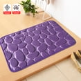 thumbnail image 2 of Color Sólido Matera de baño Puerta absorbente antideslizante Adorno grande Decoración de la alfombra Niño Sala de estar Almohadillas suaves Accesorios Púrpura, 50x80cm seitruly HA009646-11, 2 of 6