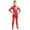 Red, variant on Yeaiivve Girls Shiny One Piece Bodysuit Long Sleeve Mock Neck Zipper Back Jumpsuits Boys School Performance Costume Fancy Dance Rompers Gold 4-6 Years
