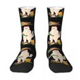 thumbnail image 2 of Calcetines de moda para hombre con diseño de llama de Fluffy, calcetines largos con puntadas, calcetines para parejas, talla 37-45, 2 of 4
