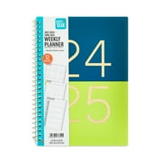 Pen+Gear 12-Month Weekly Planner, Blue & Green Color Block, 6.5" x 9.25", July 2024-June 2025