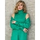 thumbnail image 4 of Conjunto de 3 piezas de pantalones de punto para mujer, otoño e invierno 2024, cárdigan, abrigo, cuello alto, tops y pantalones, suéter de moda para mujer, 4 of 5