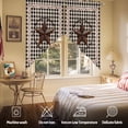 thumbnail image 5 of Swag Curtain Valances Barn Star Retro Swag Valances for Kitchen Windows Berry Black Buffalo Plaid Short Topper Curtains Valance Tier Pair for Kitchen Bedroom Living Room Bathroom 28"x36", 5 of 8
