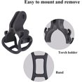 thumbnail image 4 of Soporte para linterna de bicicleta, soporte universal estable para manillar de bicicleta, soporte para linterna, clip de luz, accesorio para bicicleta para linterna de diámetro inferior a 40 mm (negr TUNC Sencillez, 4 of 5