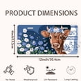thumbnail image 2 of License Plate,Cow with Blue Flower Crown Decorative Front,Personalized Stainless Steel License Plate Cover For Men Women,12.2" X 6.2", 2 of 7