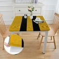 thumbnail image 2 of WERPE Football Style Material Decoration Square Fitted Table Cloths white, 2 of 7