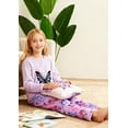 thumbnail image 6 of Aideaone Girls Fleece Pajamas Set Kids Soft Flannel Winter Pjs 2 Piece Size 7-14, 6 of 9