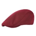 thumbnail image 2 of Joernso Men Woolen Newsboy Flat Cap, Soft Fitted Driving Cabbie Hat, Retro Style Peaked Cap for Spring And Autumn Casual Daily Wear, 2 of 8