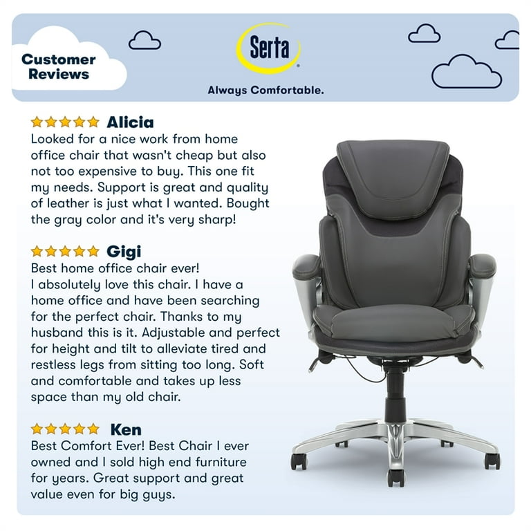 Serta air health & wellness big & tall executive chair hot sale