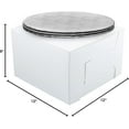 thumbnail image 5 of 12" Combo Box Set - 12x12x6 White Cake Box with 12" Silver Round Drum 1/4", Pack of 3, 5 of 7
