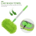 thumbnail image 3 of 2 in 1 Car Wash Mop Mitt with Long Handle, Chenille Microfiber Dust Brush Extension Pole 24-46In, Scratch Cleaning Tool, 3 of 4