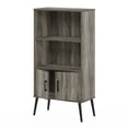 thumbnail image 4 of Furinno MIDCENTURY Armoire de Rangement avec Portes et Pattes en Chêne Gris, 4 of 5