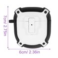 thumbnail image 2 of Estuche para auriculares con enchufe para auriculares inalámbricos, soporte para auriculares, soporte para auriculares, color blanco para PC, 2 of 6