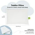 thumbnail image 2 of Toddler Pillow with Pillowcase - 13x18 My Little Dreamy Kids Travel for Sleeping, Organic Cotton Small Pillowcase, Soft & Breathable, Machine Washable, Toddlers 2-5 Years Old (Soft White), 2 of 5