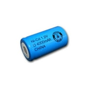 Exell 1.2V 4000mAh NiCD D Rechargeable Battery Flat Top Cell