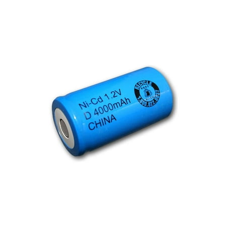 Exell 1.2V 4000mAh NiCD D Rechargeable Battery Flat Top Cell