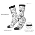 thumbnail image 4 of Rocae Hand Drawn Snake for Adult Socks Casual Athletic Stretchy Loose Socks for Women Men Non-Slip Middle Tube Socks, 4 of 6