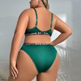 thumbnail image 5 of Levmjia Womens Lace Lingerie Set Plus Size Bow Wireless Solid Color Adjustable Spaghetti Strap V Neck Bra And High Waist Panty Suit Honeymoon Bedroom, 5 of 7