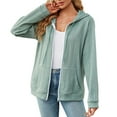 thumbnail image 2 of AOOCHASLIY Women Coat Clearance Women Long Sleeve Loose Hooded Sweater Women's Pocket Coat, 2 of 4