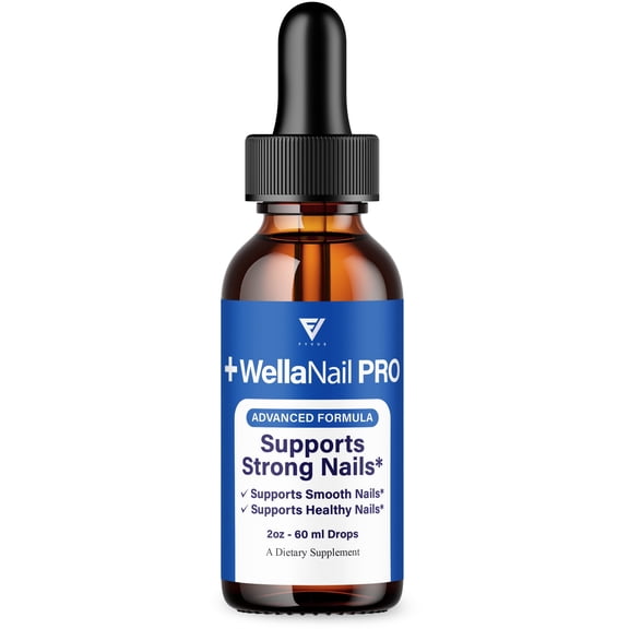 Wellanail Fungus Drops, Wellanail Healthy Nail Formula and Overall Health Supplement (2oz)