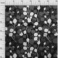 thumbnail image 3 of oneOone Cotton Poplin Twill Black Fabric Abstract Leaf Sewing Craft Projects Fabric Prints By Yard 56 Inch Wide, 3 of 4