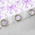thumbnail image 4 of jejeloiu Cute Bows Black Out Curtains,Purple White Curtains Pack of 2 (42x63 Each) For Bowknot Lover, 4 of 6