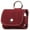 Burgundy, variant on Premium Leather Case for Apple Airpods Pro (2019) & Pro 2 (2022) Genuine Leather with Button Lock and Metal Buckle Ring Cute Mini Purse Style - Purse Pro Wood Brown
