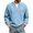 Light Blue, variant on Mens Waffle Long Sleeve Shirt Big and Tall V Neck Shirts Warm Quilted Pullover Shirts Plain Relaxed Fit Knit Tops