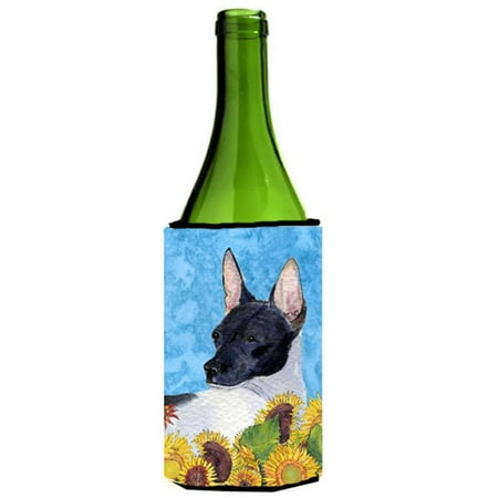 

Rat Terrier In Summer Flowers Wine bottle sleeve Hugger - 24 oz.