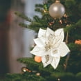 thumbnail image 2 of PuSpu 1Pcs Christmas Tree Decoration Simulation Flower - Cloth Material Simulation Flower - Wedding/Party/Hall Scene Decoration - Holiday Gift Christmas Tree Ornaments, 2 of 6