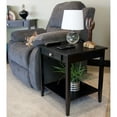 thumbnail image 5 of Casual Contemporary Living 2-Tier Solid Acacia End Table with Drawer - Black, 5 of 5