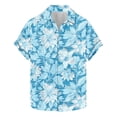 thumbnail image 7 of Yteetum Men's Short Sleeve Shirts Floral Print Hawaiian T Shirt Casual Button Down Short Sleeve Lapel Beach Summer T-Shirts, 7 of 7