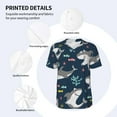 thumbnail image 4 of Balery Friendly Smiling Sharks Baseball Jersey for Men Casual Button Down Shirts Short Sleeve Active Team Sports Uniform-XX-Large, 4 of 9