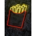 thumbnail image 2 of Handmadetneonsign French Fries Chips neon sign, Chips led neon, Fast food led light, custom fast food light sign, Food neon sign, restaurant neon sign, kitchen neon sign, Wall Décor, 2 of 5
