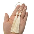 thumbnail image 2 of GHSDFBB 100pcs 13cm/5 Inch Silky Floss Bookmark Tassels with 2-Inch Cord Loop and Small Chinese Knot fo (Cream), 2 of 7