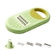 thumbnail image 2 of Trituradora de patatas multifuncional | Cortador de verduras de cocina - 4 cuchillas intercambiables | Guardamanos circular antideslizante | Diseño que ahorra espacio | Material plástico | 10,23 x, 2 of 3