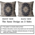 thumbnail image 2 of Boho Throw Pillow Covers 16x16 inch Set of 2 Black Medallion Border Area Rug Double Sided Pattern Cotton Soft Pillow Case Cushion Cover Pillowcase for Couch Sofa Bed Decorative, 2 of 6
