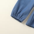 thumbnail image 6 of Younger Tree Toddler Girl Clothes Baby Fall Winter Crew Neck Long Sleeve Denim Dress Top Pants 2-piece Set for 5-6T, 6 of 8