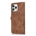 thumbnail image 4 of Dteck for iPhone 14 Pro Max 6.7" 2022 Flip Wallet Case, PU Leather Magnetic Clasp Case with Card Slot Kickstand & Wrist Strap Shockproof Protective Case for iPhone 14 Pro Max Women Men, Brown, 4 of 11