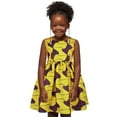 thumbnail image 1 of Eashery Tutu Dresses For Toddler Girls Girl's Short Sleeve Floral Print Loose Casual Long Maxi Dress with Pockets 4-12 Years Yellow 1-2 Years, 1 of 3